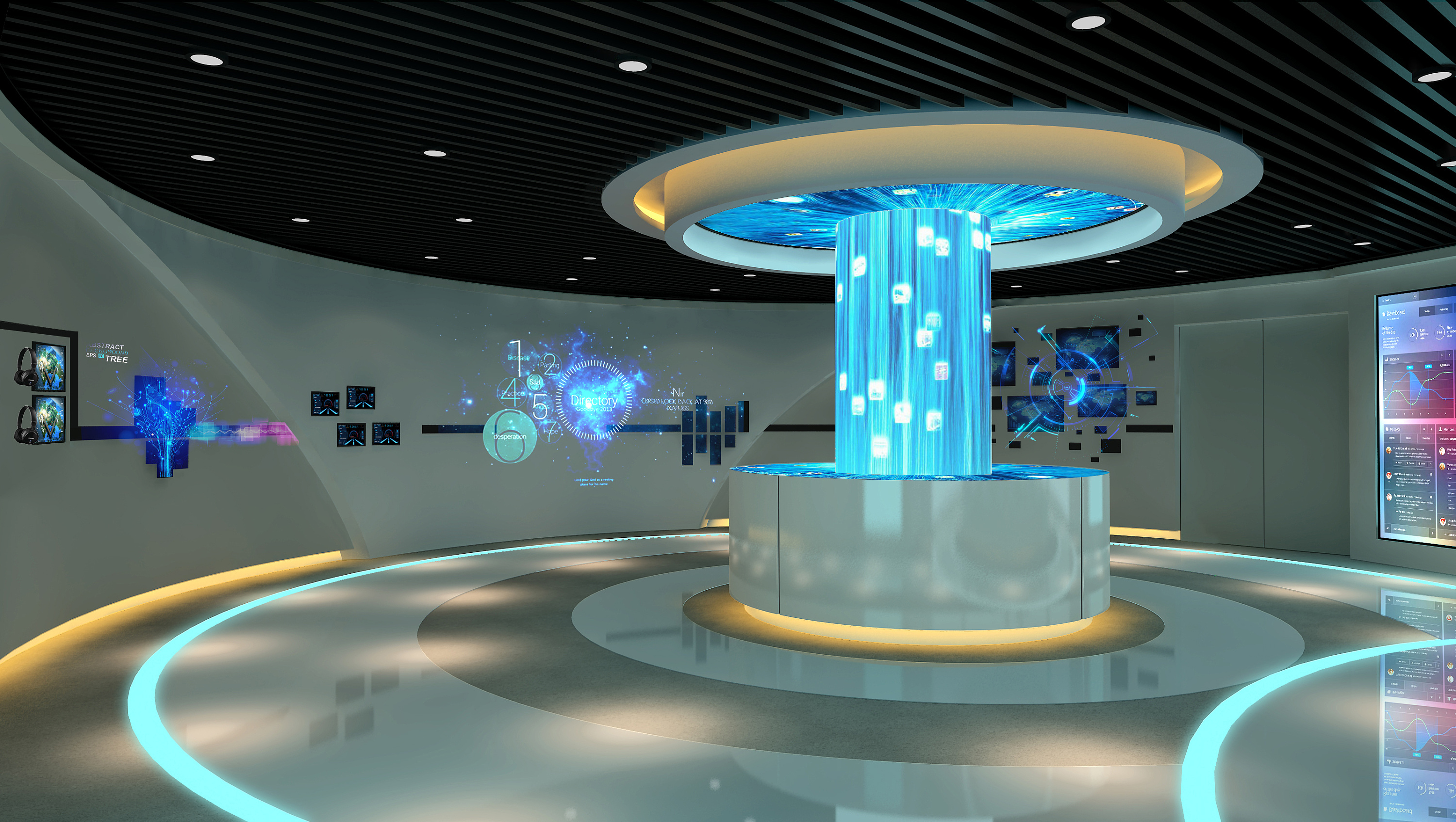 产业园孵化器数字展厅 数字技术服务的创新引擎